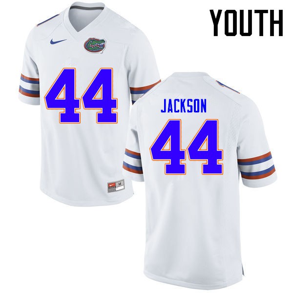 Florida Gators Youth #44 Rayshad Jackson College Football Jersey White